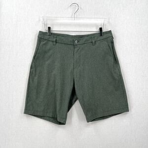 LULULEMON Commission Classic-Fit Short Mens 34 Green 9" Comfort Technical Casual